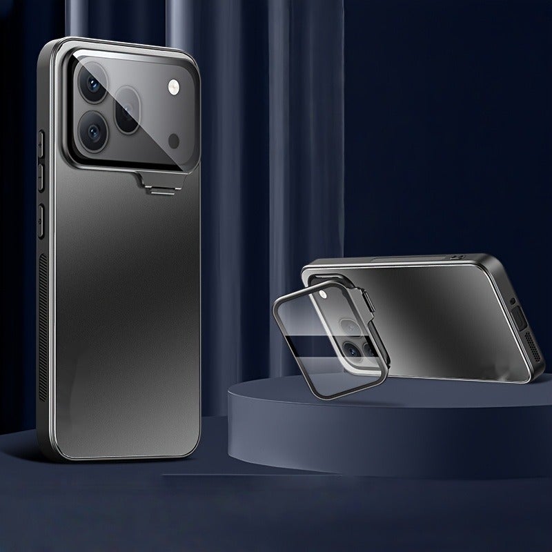 Premium Metal Matte Phone Case for Honor 600 Pro - Anti-Fingerprint, HD Lens Protection, Invisible Stand, Soft Edges, Non-Slip & Drop-Resistant - Image 2