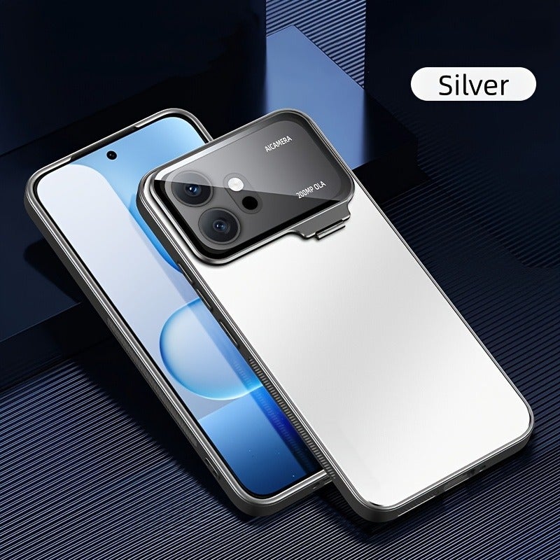 Premium Metal Matte Phone Case for Honor 600 Pro - Anti-Fingerprint, HD Lens Protection, Invisible Stand, Soft Edges, Non-Slip & Drop-Resistant - Image 4