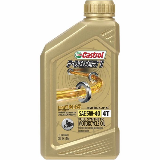 Castrol Power 1 Racing 4T Motorcycle Oil 5W40-1Qt. 06113 - Image 3
