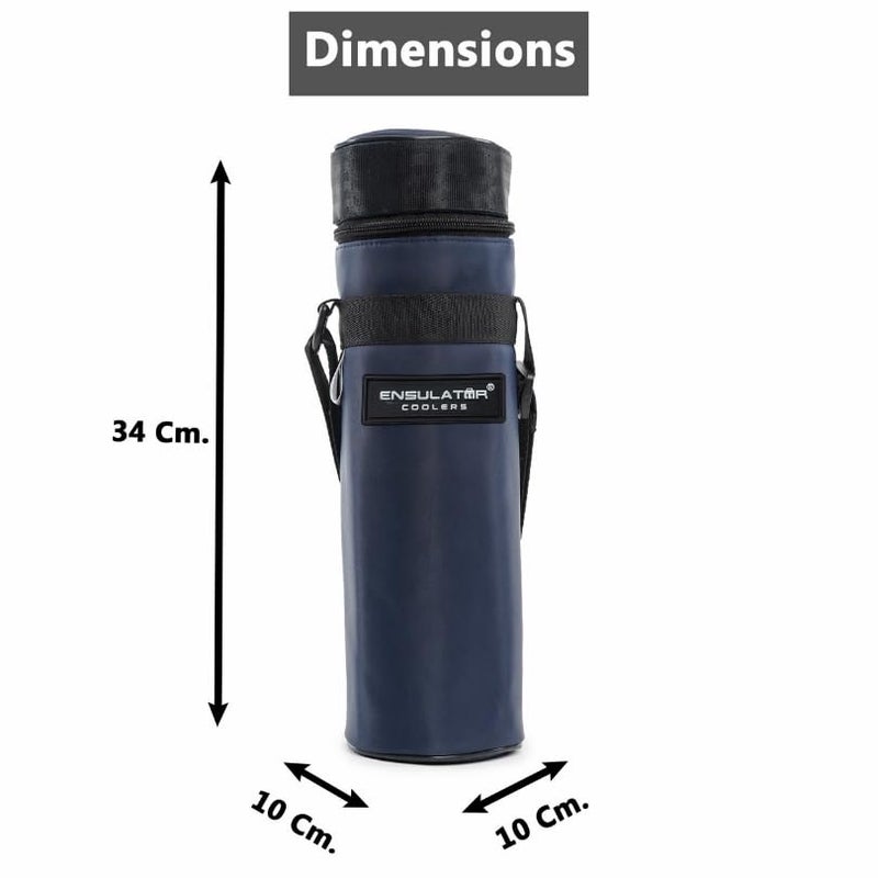 ENSULATOR Premium Insulated 1 LTR Water Bottle Cover | Polyester, Pack 2 (Blue) - Image 3