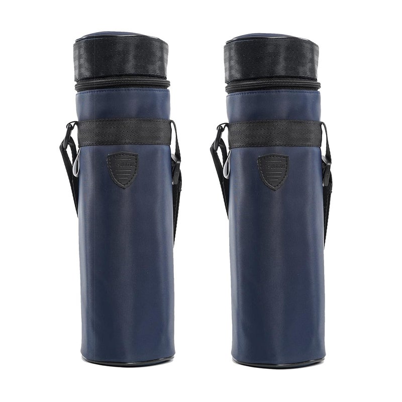 ENSULATOR Premium Insulated 1 LTR Water Bottle Cover | Polyester, Pack 2 (Blue) - Image 1