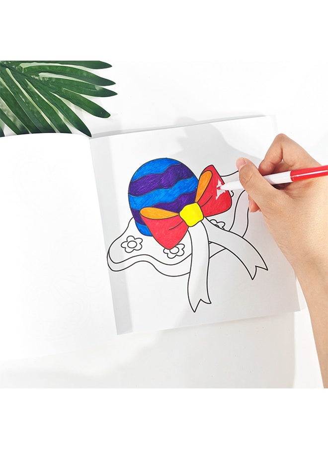 40 Pages Children's Doodle Book, for Coloring and Drawing, Movable and Reusable, Wall Stickable, Thick Paper for Art Fill-In, Perfect for School, Students, Stationery, and Learning Supplies