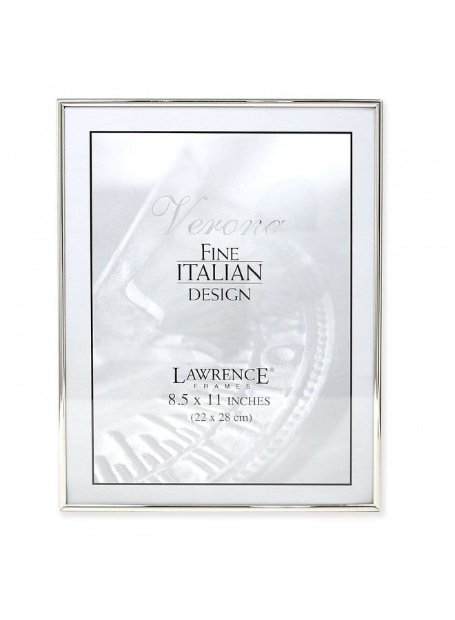 Lawrence Frames إطار صور معدني بسيط من لورانس، 8.5 × 11 بوصة، فضي - Image 1
