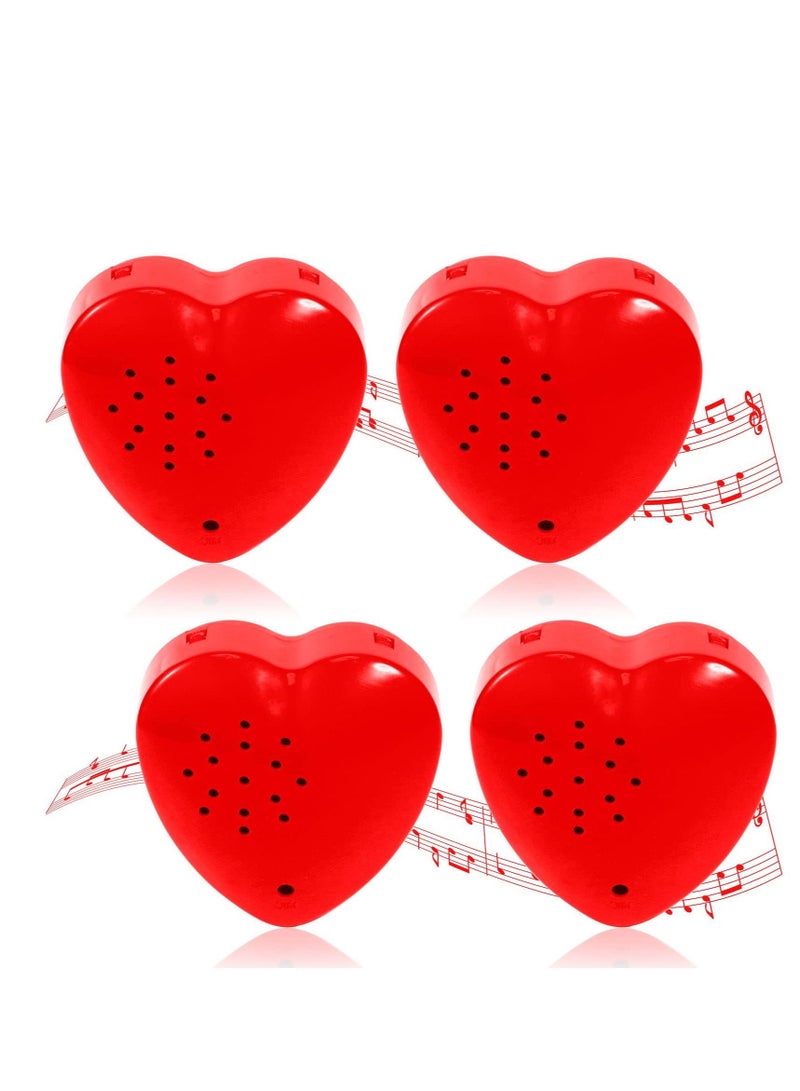 Captaintech Voice Recorder for Stuffed Animal - 30 Seconds Stuffed Animal Voice Recorder Box, Recording Device Sound Module for Toys , Create  for Newborn for Plush Toy Stuffed Teddy Bear（red/4 Pack） - Image 1