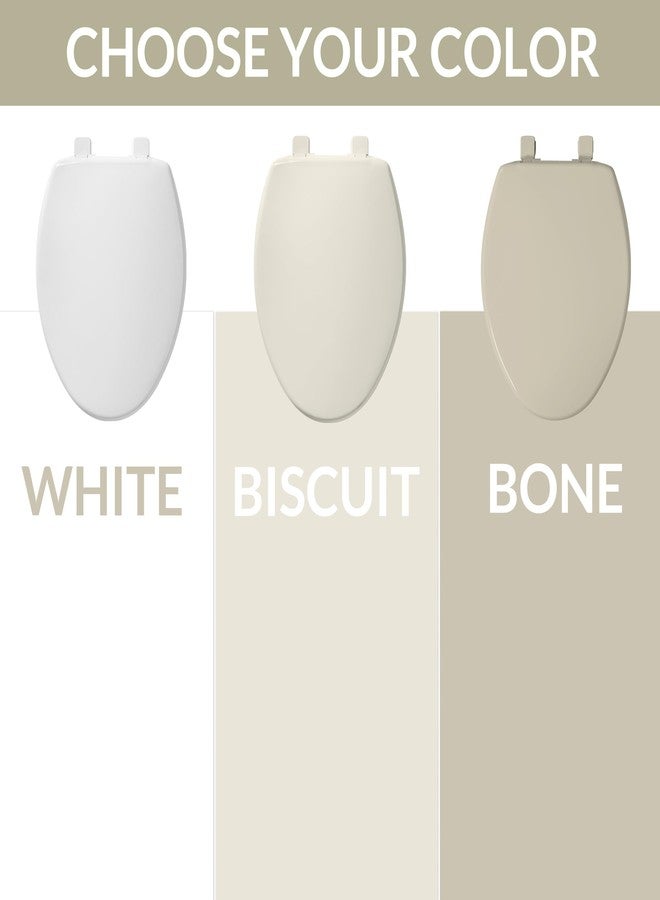 Bemis 7300SLEC Slow Close Toilet Seat, Easy Clean Hinges and Durable Plastic Seat, Made in USA, Elongated, White - Image 4