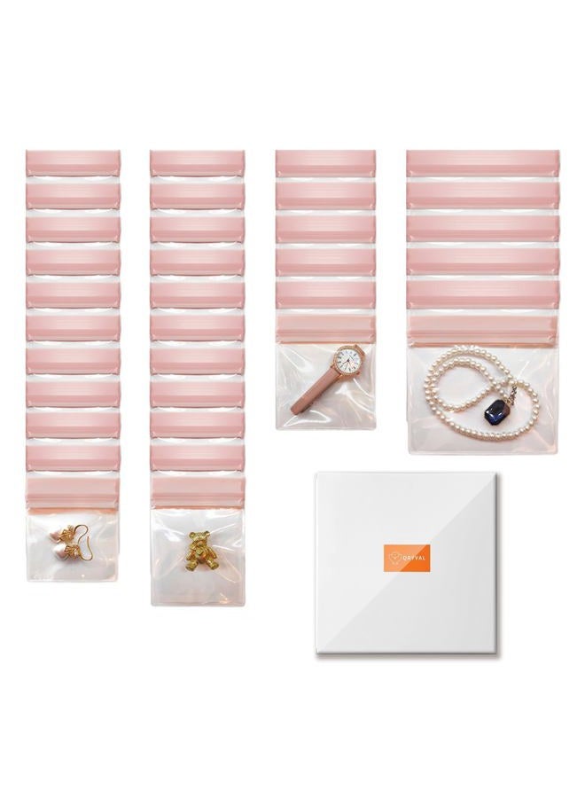 Qryval EVA Anti Tarnish Jewelry Storage Bags Pouches, Mini Small Bags for Jewelry Ring Earing Chain Bracelet for Selling & Gift, Jelly-Like Softness, No Yellowing, No Odors, 30 PCS（Mix Sizes） - Image 1