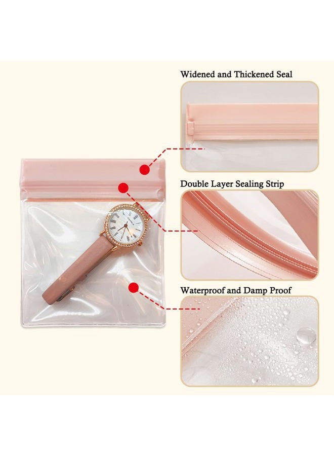 Qryval EVA Anti Tarnish Jewelry Storage Bags Pouches, Mini Small Bags for Jewelry Ring Earing Chain Bracelet for Selling & Gift, Jelly-Like Softness, No Yellowing, No Odors, 30 PCS（Mix Sizes） - Image 3