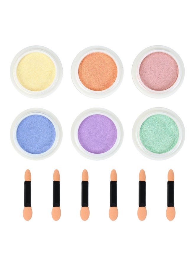 NIBEMINENT 12-Piece Dipping Nail Powder With Brush Set Multicolour - Image 1