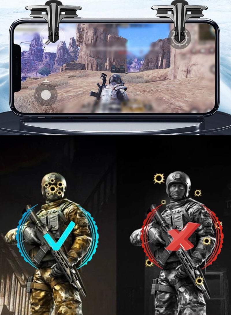 4Pcs PUBG Triggers Gamepad PUBG Assistant Mobile Game Triggers, PUBG Game Triggers for iPhone and Android Phones with Two Finger Sleeves,Lmprove Your Game Strength! - Image 3