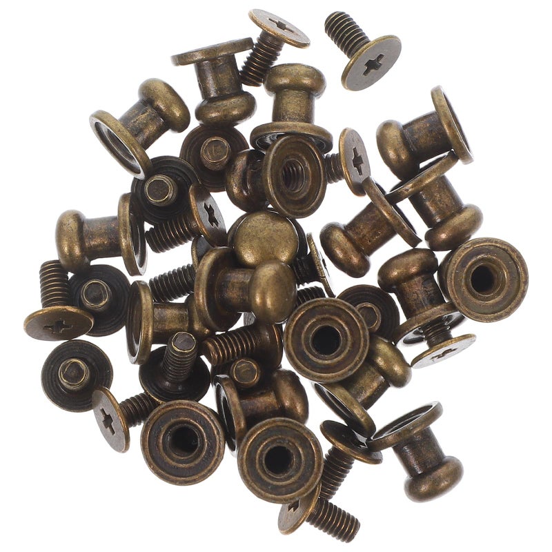 Antique Bronze Cabinet Knobs 20pcs Small Round Drawer Pulls For Kitchen Vanity - Image 2
