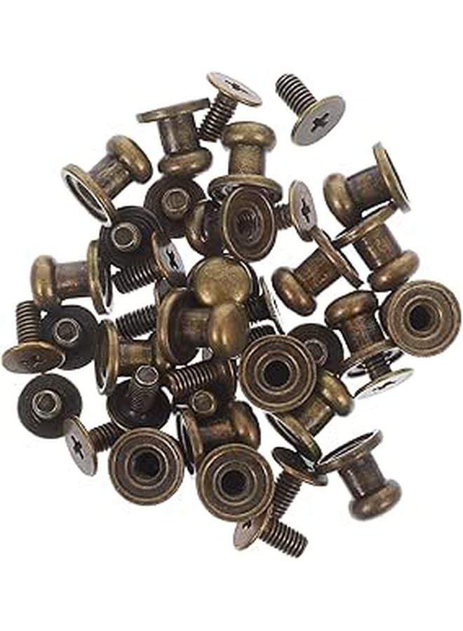 Antique Bronze Cabinet Knobs 20pcs Small Round Drawer Pulls For Kitchen Vanity - Image 1