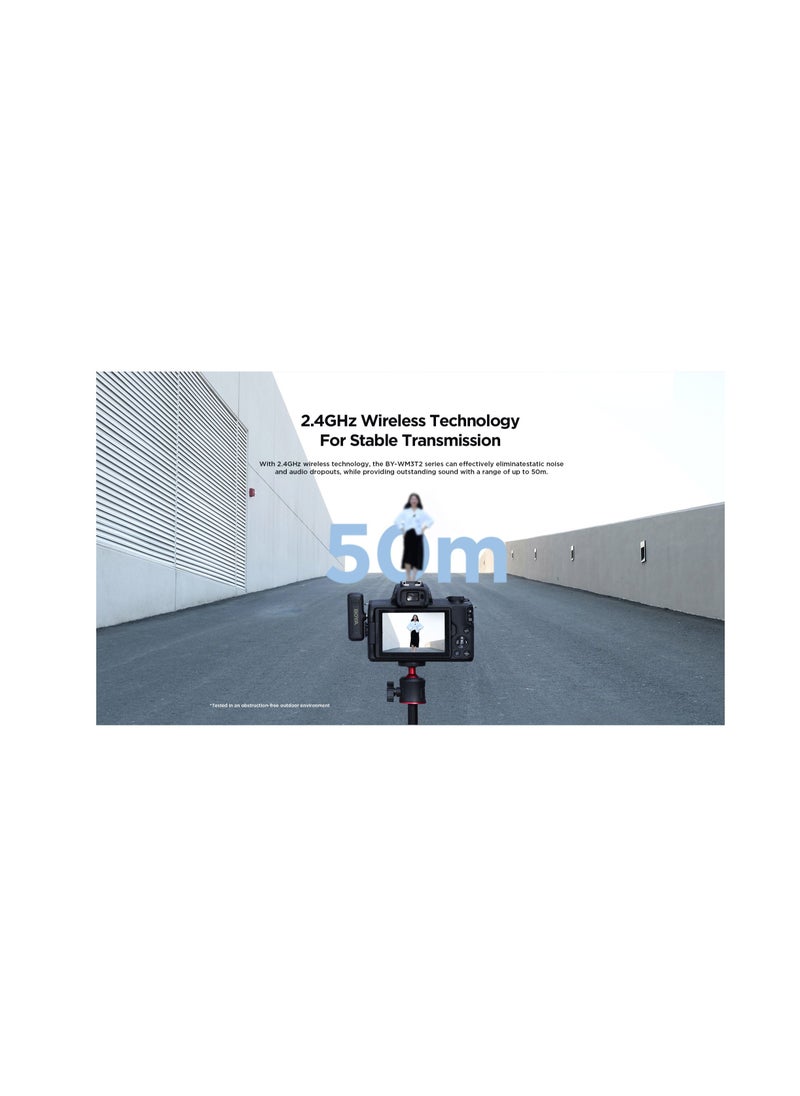BOYA - BOYA BY-WM3T2-U2 Wireless Lavalier Microphone, 2.4GHz Plug Play Dual Clip on USB-C Mic Omnidirectional Condenser Mini Mic for Smartphone Tablet Laptop Video Recording Tiktok Facebook YouTube Live Stre - Image 1