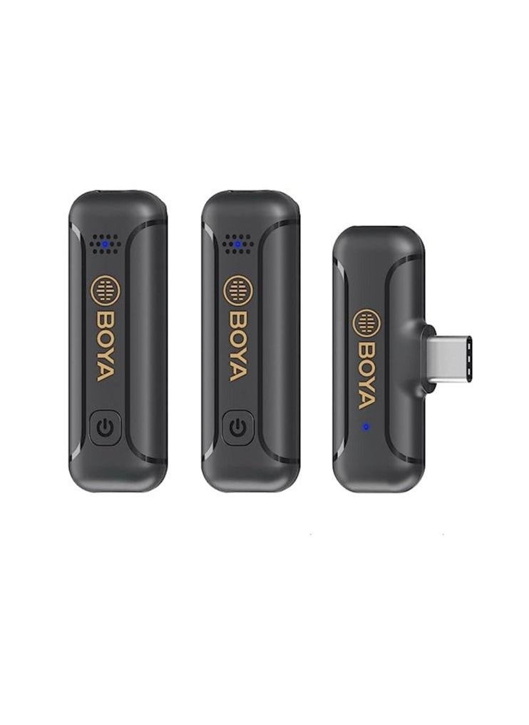 BOYA - BOYA BY-WM3T2-U2 Wireless Lavalier Microphone, 2.4GHz Plug Play Dual Clip on USB-C Mic Omnidirectional Condenser Mini Mic for Smartphone Tablet Laptop Video Recording Tiktok Facebook YouTube Live Stre - Image 1