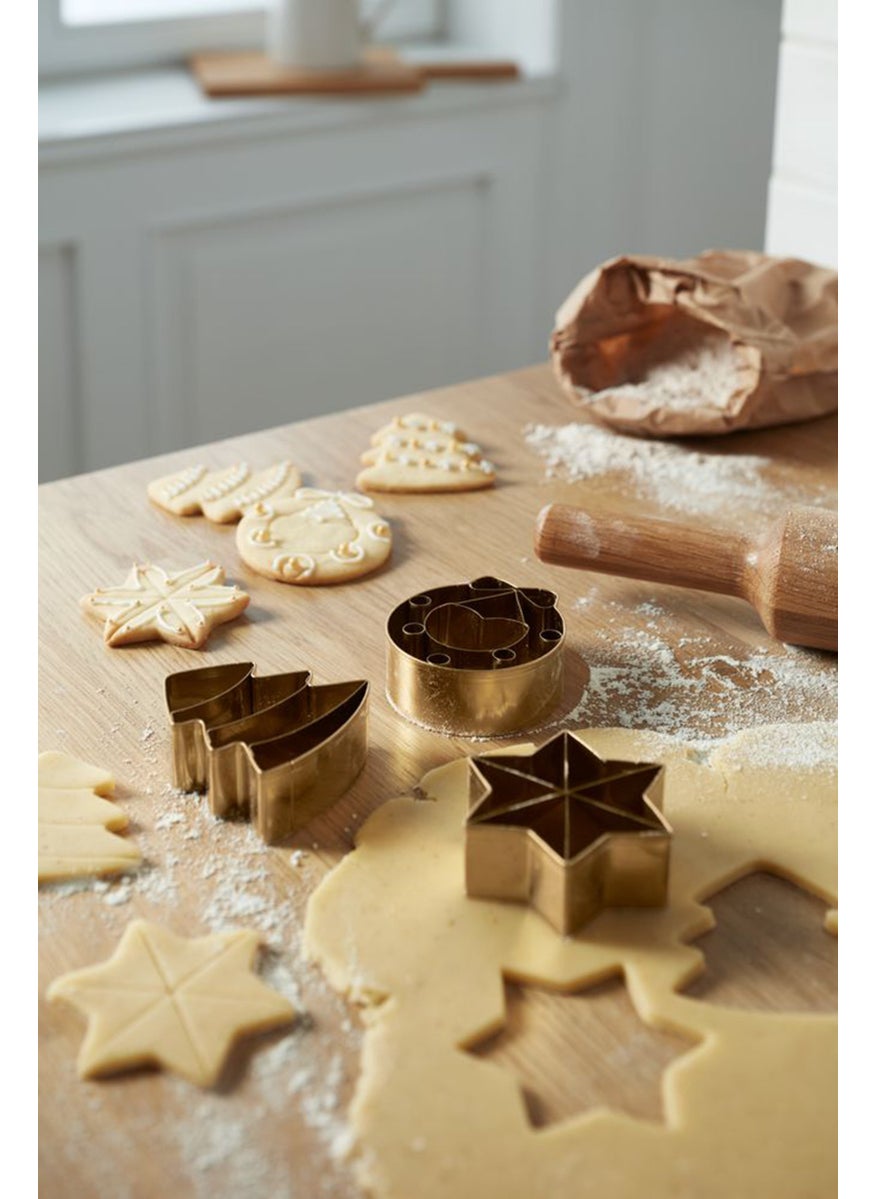 Tchibo 3 Pieces Premium Cookie Cutter Set, Gold  - Image 1