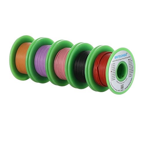 BNTECHGO 20 Gauge Silicone Wire Kit Red Black Pink Purple and Orange Each 30ft 20 AWG Stranded Tinned Copper Wire - Image 3