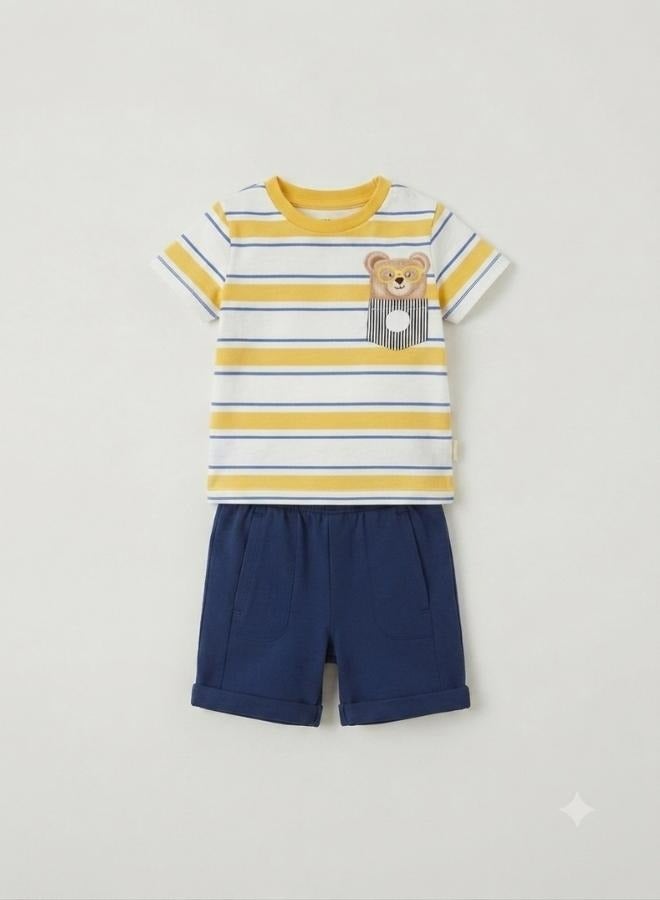 Bumber Cotton Pajama Set T Shirt and Short - Image 2