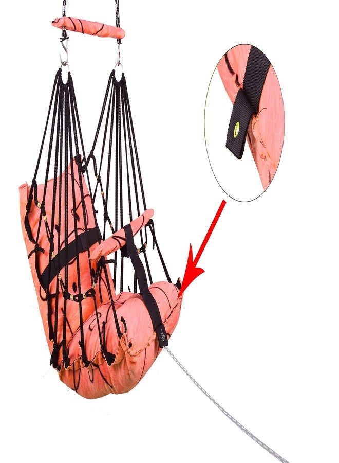 Sprointal® Cottone Baby Swing for Kids Baby's Children Folding and Washable1 to 5 Years with Safety Belt/Home,Garden Swing (Peach) - Image 3