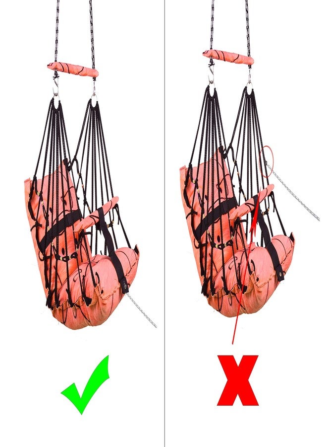 Sprointal® Cottone Baby Swing for Kids Baby's Children Folding and Washable1 to 5 Years with Safety Belt/Home,Garden Swing (Peach) - Image 4