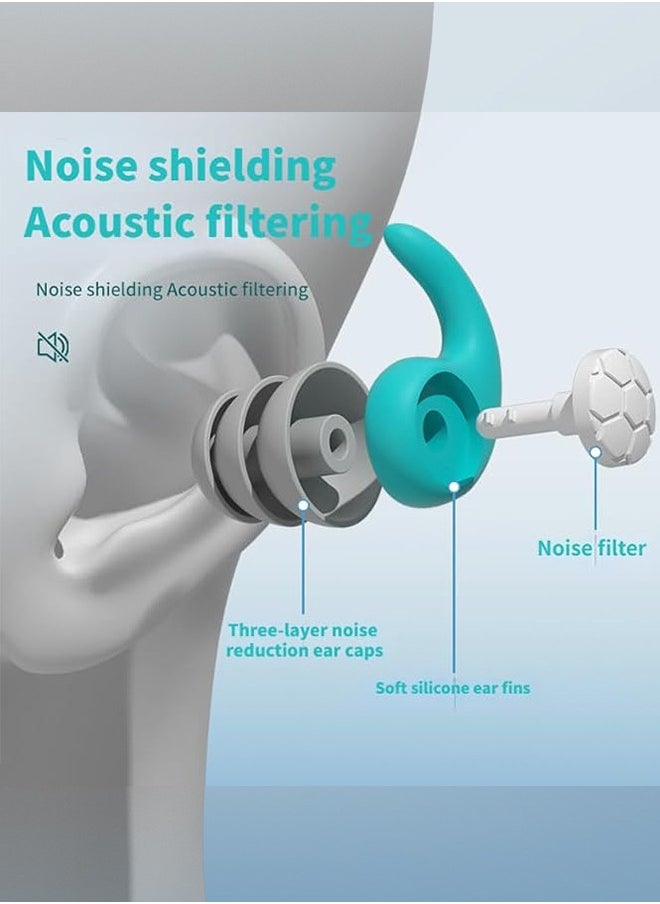Generic - Ear Plugs for children– Ultra-Comfy Reusable Noise-Reducing Earplugs For Study Sleep  Deep Focus  Swimming   Noise Sensitivity Flexible Hearing Protection  Customizable Fit  24dB (SNR) Noise Reduction - Image 1