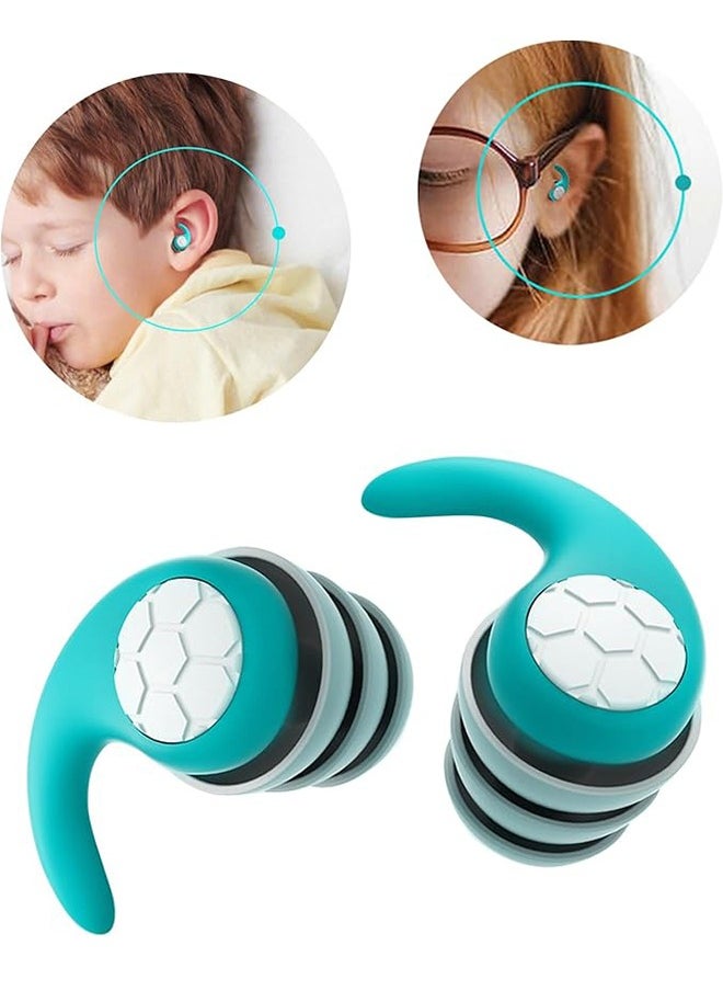 Generic - Ear Plugs for children– Ultra-Comfy Reusable Noise-Reducing Earplugs For Study Sleep  Deep Focus  Swimming   Noise Sensitivity Flexible Hearing Protection  Customizable Fit  24dB (SNR) Noise Reduction - Image 1