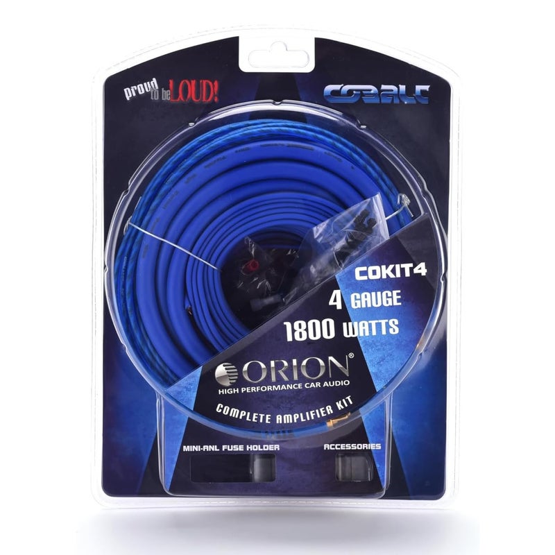 ORION CBA2000.1D Amp 2000W Max Amplifier + COKIT4 4GA Wiring Kit Combo for Car Audio VC Systems - Image 5