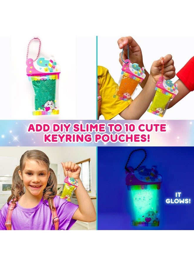 جيرل زون مجموعة سلايم My Cutie Pie، مجموعة صنع سلايم ممتعة للفتيات لصنع سلايم الزبدة والسلايم للفتيات، سلاسل مفاتيح، مجموعات سلايم حسية للفتيات، هدية مثالية وعيد شكر للأطفال  - Image 2