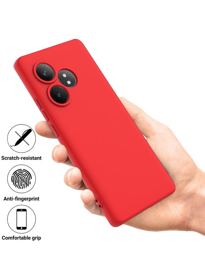 اس-توب جراب لهاتف Realme GT 6T / GT Neo6 / GT 6، جراب هاتف مقاوم للصدمات من السيليكون السائل بلون نقي - Image 2