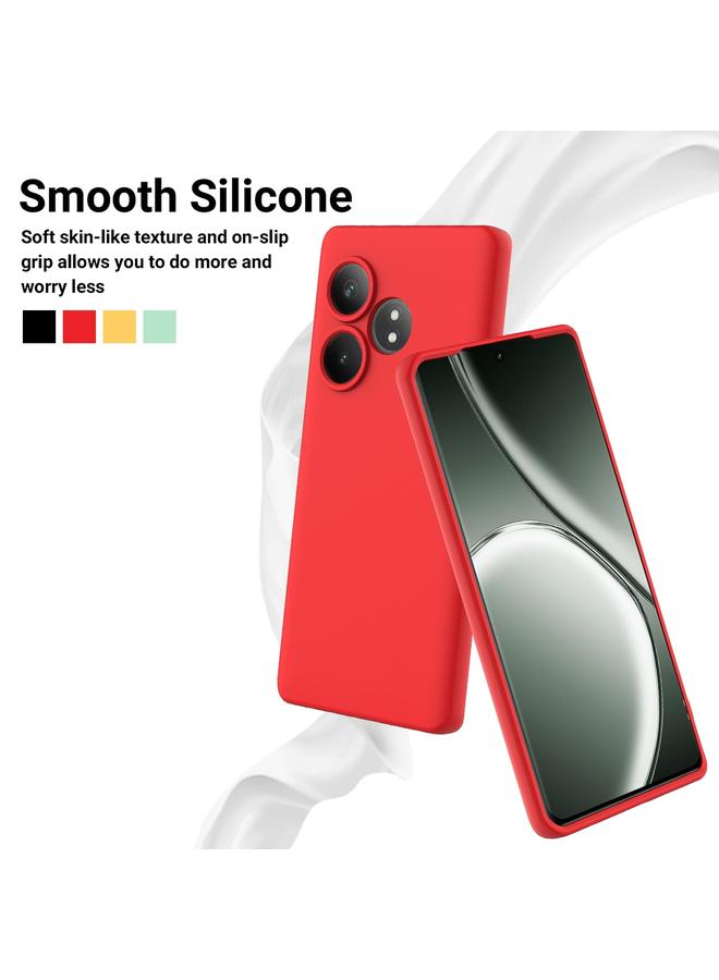 اس-توب جراب لهاتف Realme GT 6T / GT Neo6 / GT 6، جراب هاتف مقاوم للصدمات من السيليكون السائل بلون نقي - Image 3