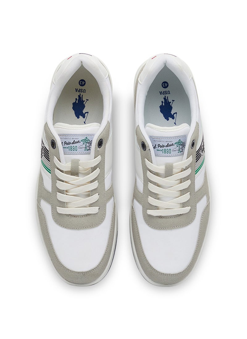 U.S. Polo Assn. - Men's White Low-Top Sneakers - Lightweight Lace-Up Design, Comfortable for Everyday Outfits - Image 1