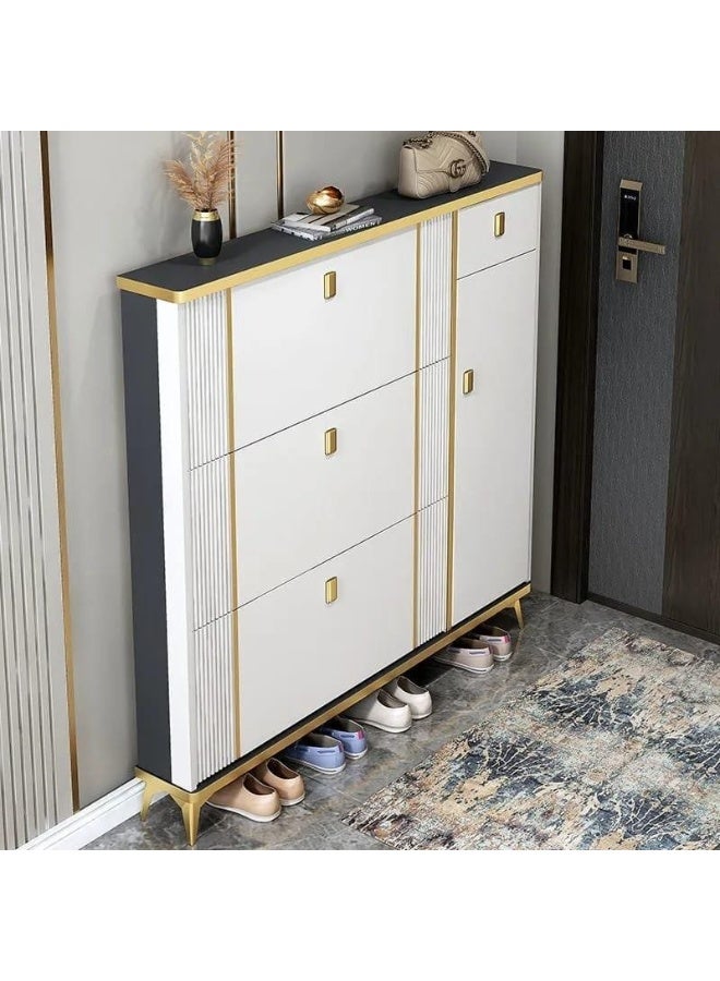 Shoe Storage Cabinet for Entryway Slim, Shoe Cabinet with Flip Drawers, Entryway Shoe Storage Cabinet for Home and Apartment - Image 2