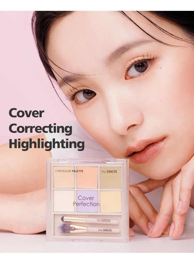 THESAEM Cover Perfection Concealer Palette 01 Cover&Correct - Multi Use 6 Colors Correcting Conceal Palette - for Dark Circles, Imperfections, Face Tone Corrector, Ideal for Fair to Light Skin - Image 3