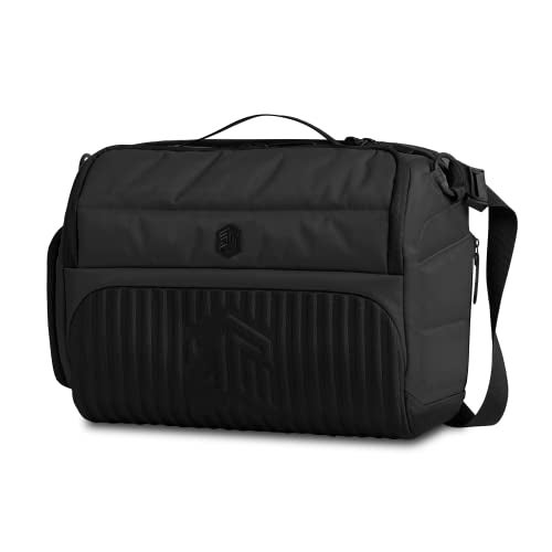 STM Dux 16L Premium Tech Messenger Bag - Carry On Travel Laptop Bag (Fits 15" Laptops) - Dual Format, Water Resistant & Luggage Passthrough - Black (stm-112-377P-01) - Image 5