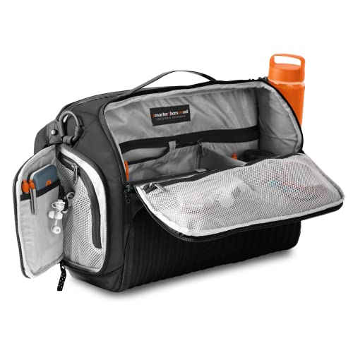 STM Dux 16L Premium Tech Messenger Bag - Carry On Travel Laptop Bag (Fits 15" Laptops) - Dual Format, Water Resistant & Luggage Passthrough - Black (stm-112-377P-01) - Image 4