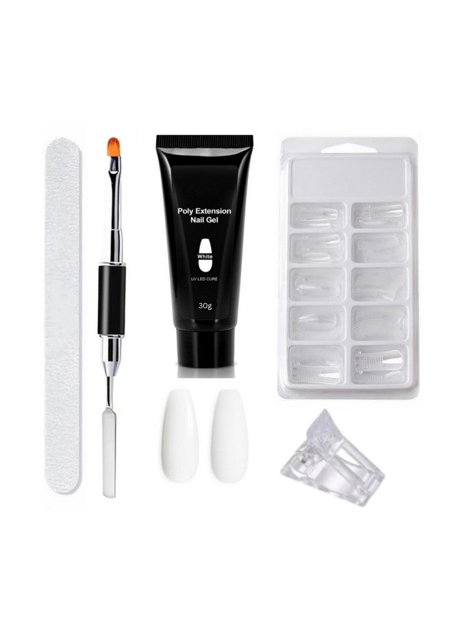 NPAH Professional Poly Nail Gel Extension Kit for Builder Gel UV Nail Art Kit, Nail Extension Set (5 Items in the set) (WHITE) - Image 1