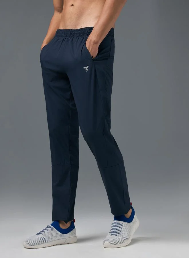 Technosport Navy Blue Men Solid Slim Fit Sports Track Pants for Men | Best Price UAE