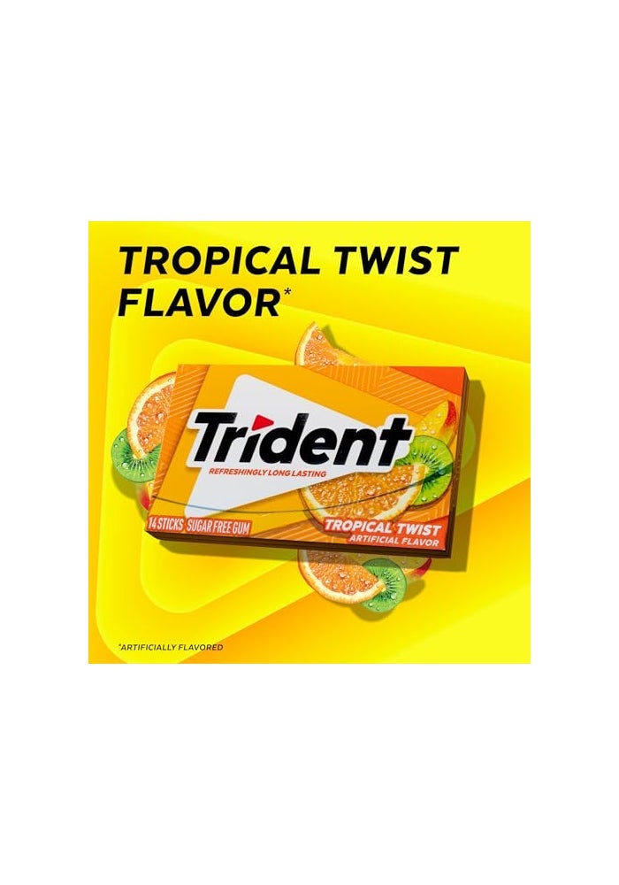 Trident علكة تريندنت بنكهة استوائية خالية من السكر - 12 عبوة - Image 3
