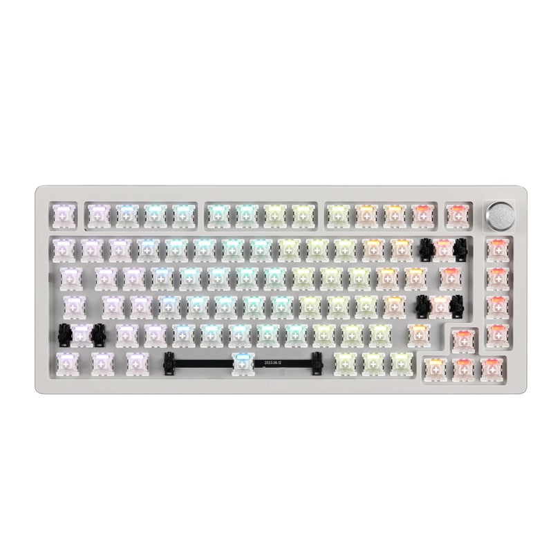 DrunkDeer A75 Rapid Trigger Mechanical Gaming Keyboard, TKL Hyper Fast Magnetic-Switch, RGB Wired USB Compact 82 Keys with Knob White,Barebone - Image 2