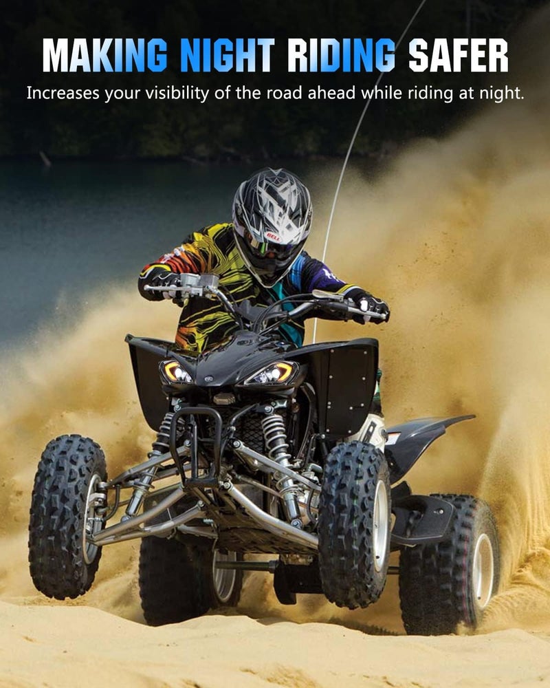 A & UTV PRO LED Headlights Assembly Kit for Yamaha YFZ 450, Raptor 250/350/700, Wolverine 350/450 - Image 5