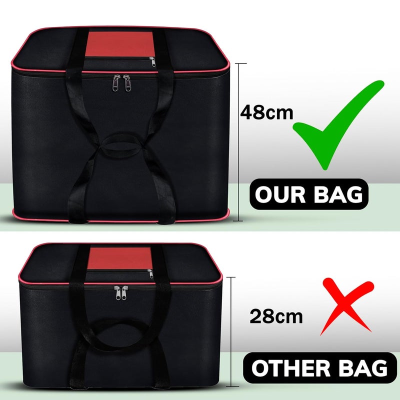 Storite 2 Pack MultiPurpose Moisture Proof Nylon 131 L SuperSize Large underbed storage bag for ToysStationery PaperBlanketsClothes RectangularRedBlack 57 x 48 x 48 cm - Image 4