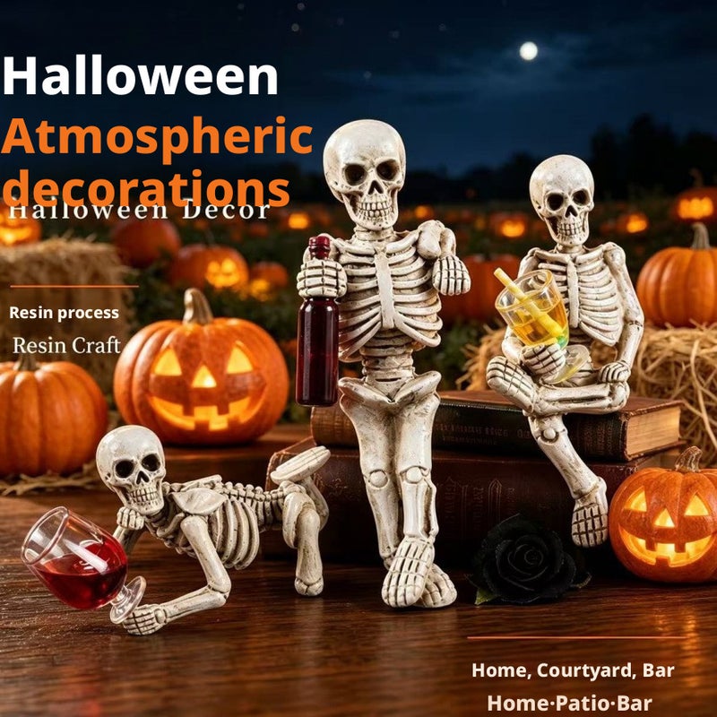 Halloween Skull Resin Decoration Ornament - Image 1
