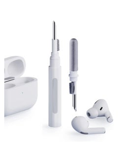 ELTRAZONE Cleaner Kit for Airpods Pro 1 2 Multi Function Cleaning Pen Soft Brush for Bluetooth Earphones Case Wireless Earphones Wireless Earbuds Cleaning Tools for Huawei Samsung MI Earbuds White  - Image 1