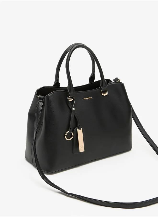 فلورا بيلا من شو إكسبرس Solid Tote Bag with Double Handle and Zip Closure