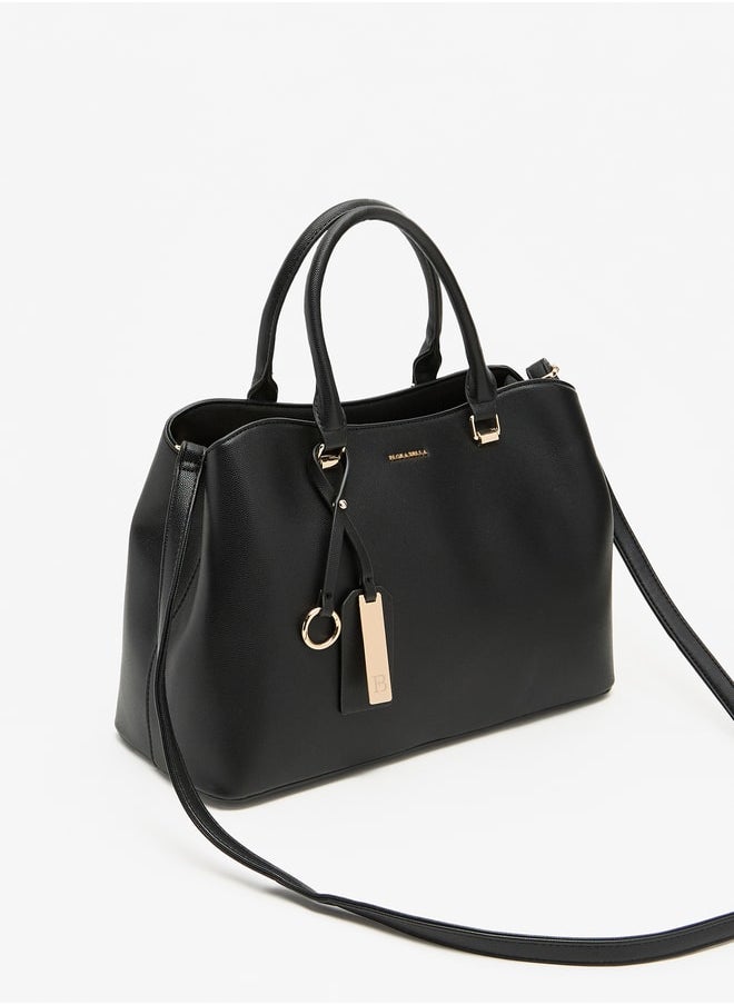 Flora Bella By Shoexpress Solid Tote Bag with Double Handle and Zip Closure  - Image 2