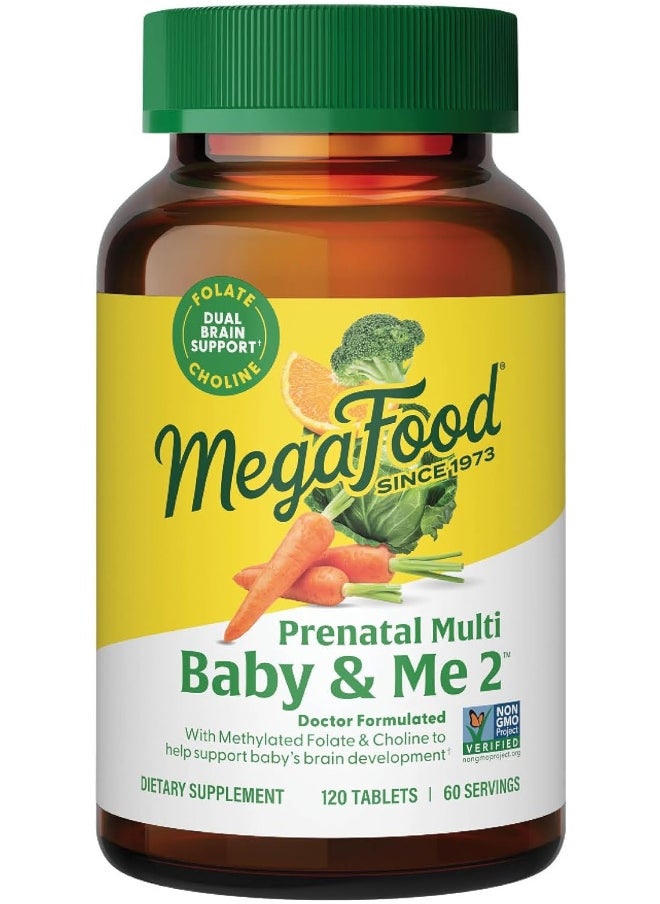 MegaFood , Baby & Me 2, 120 Tablets  - Image 1