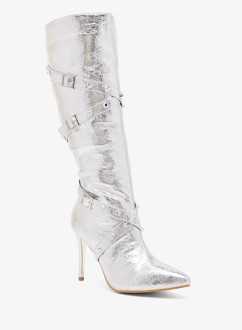 Ginger Pointed Toe Stiletto Heel Knee High Boots - Image 2