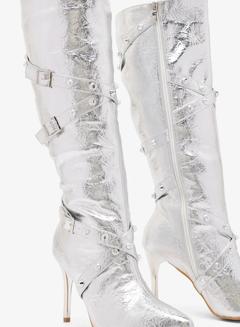 Ginger Pointed Toe Stiletto Heel Knee High Boots