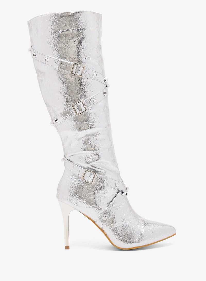 Ginger Pointed Toe Stiletto Heel Knee High Boots - Image 2