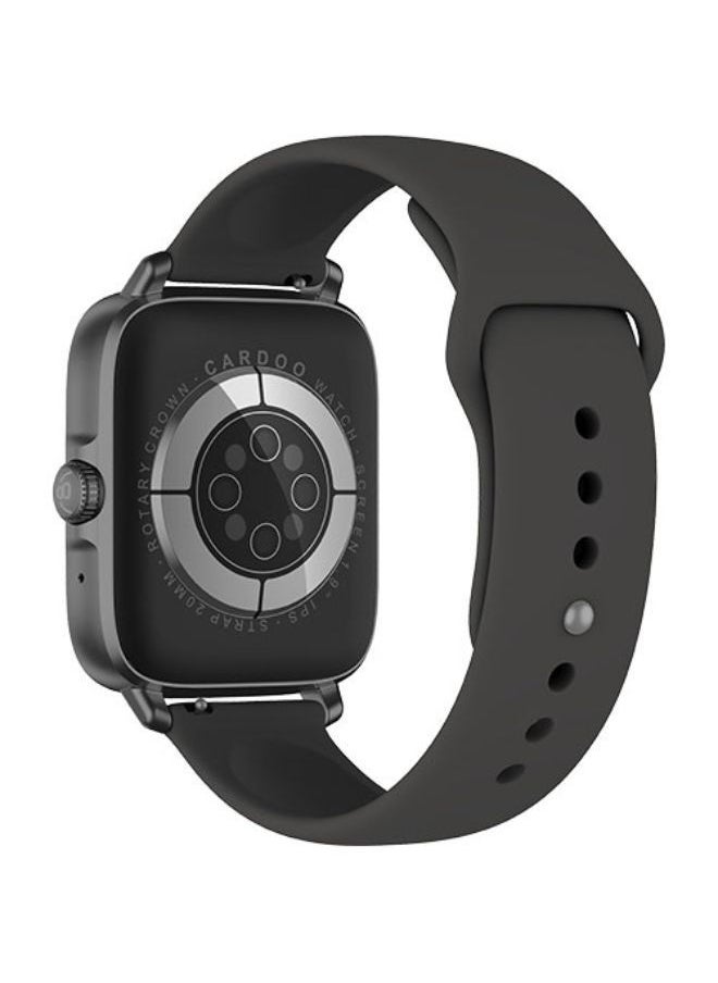 cardoo - Smart watch Egypt  touch screen CardoO watch for men Heart Rate waterproof Bluetooth Calls Smart  watch Support Arabic for Android and IOS (Black) - Image 1