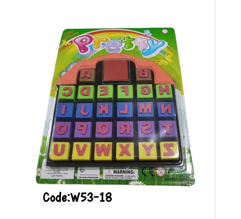 English Alphabet Letters Set, Multicolor - W53-18 - Image 2