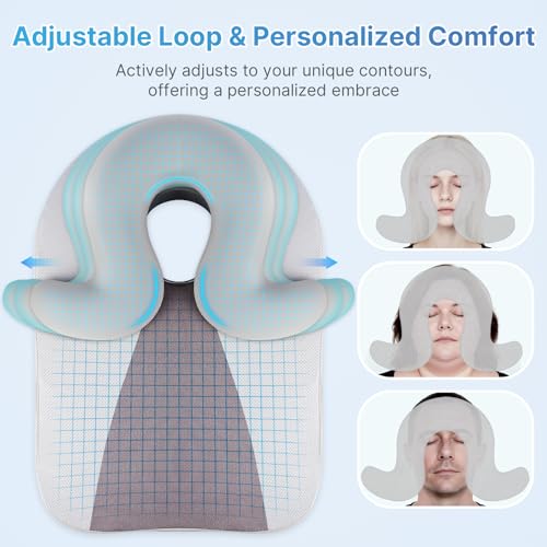 ArtyCozy Eye Face Down Pillow Set for Sleeping, BBL, Retinal Surgery Recovery, Soft U-Shaped Memory Foam Stomach Sleeping Prone Pillow with Adjustable Loop for Personalized Comfort, Home Massage Pillows, Grey - Image 2